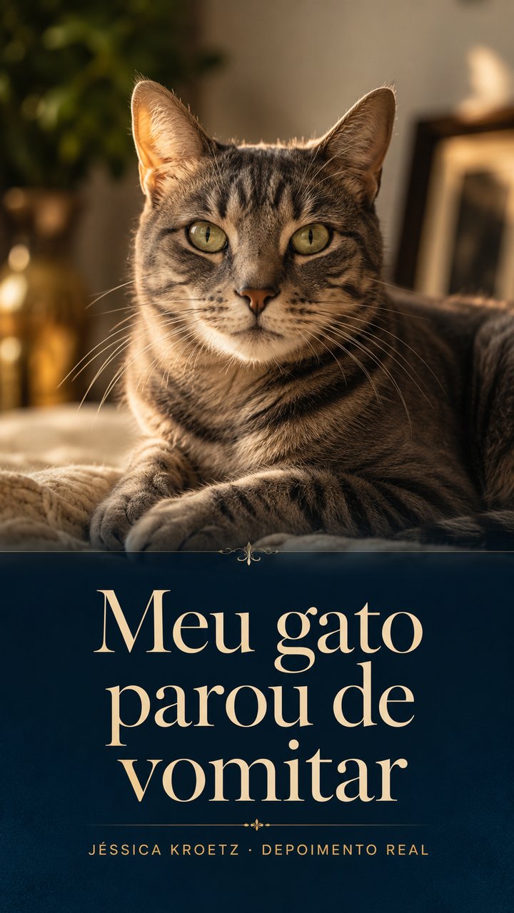 Depoimento de Jéssica Kroetz: meu gato parou de vomitar
