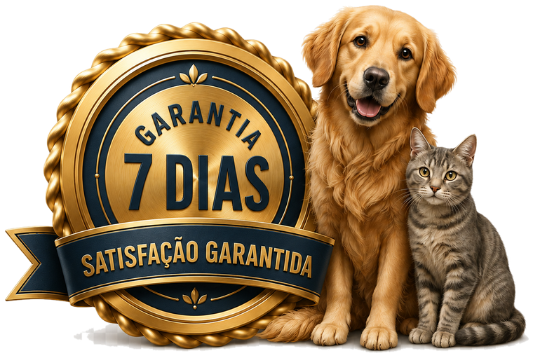 Selo de garantia de 7 dias, satisfação garantida